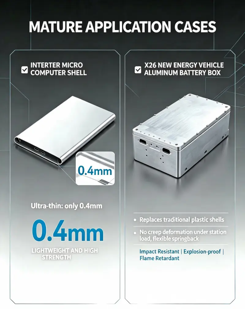 Zeer sterke aluminium batterijbehuizing voor nieuwe energietoepassingen